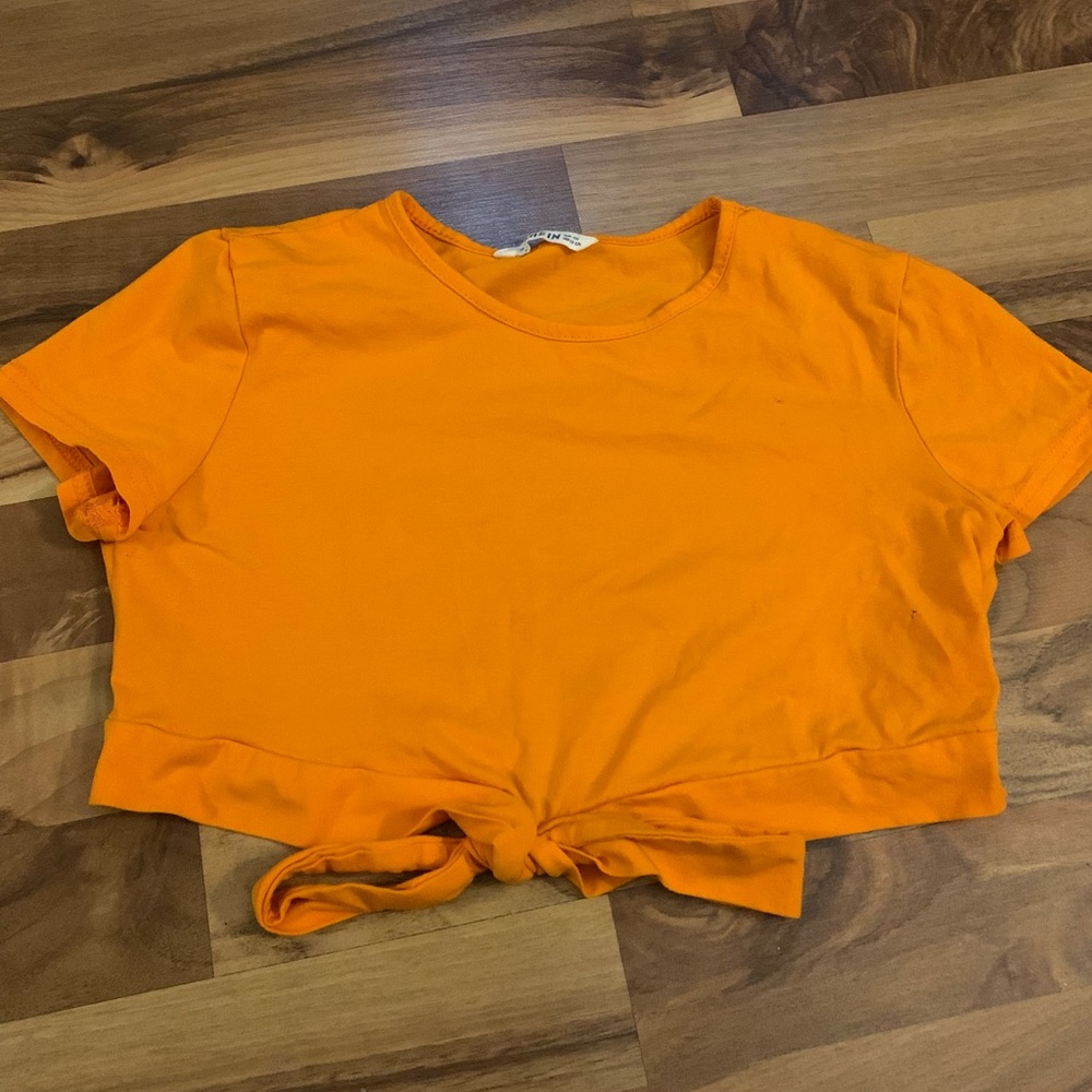 Orange crop top